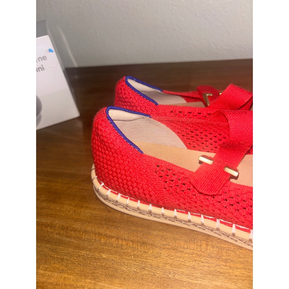 Rothy's The Espadrille Mary Jane in Red Hot 8.5 worn once - Picture 5 of 6